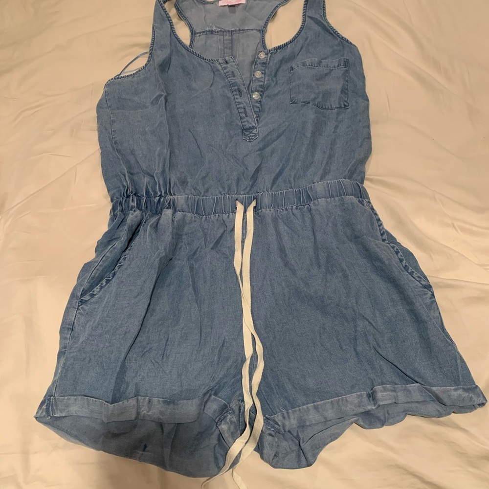 Pink Lily women’s navy romper